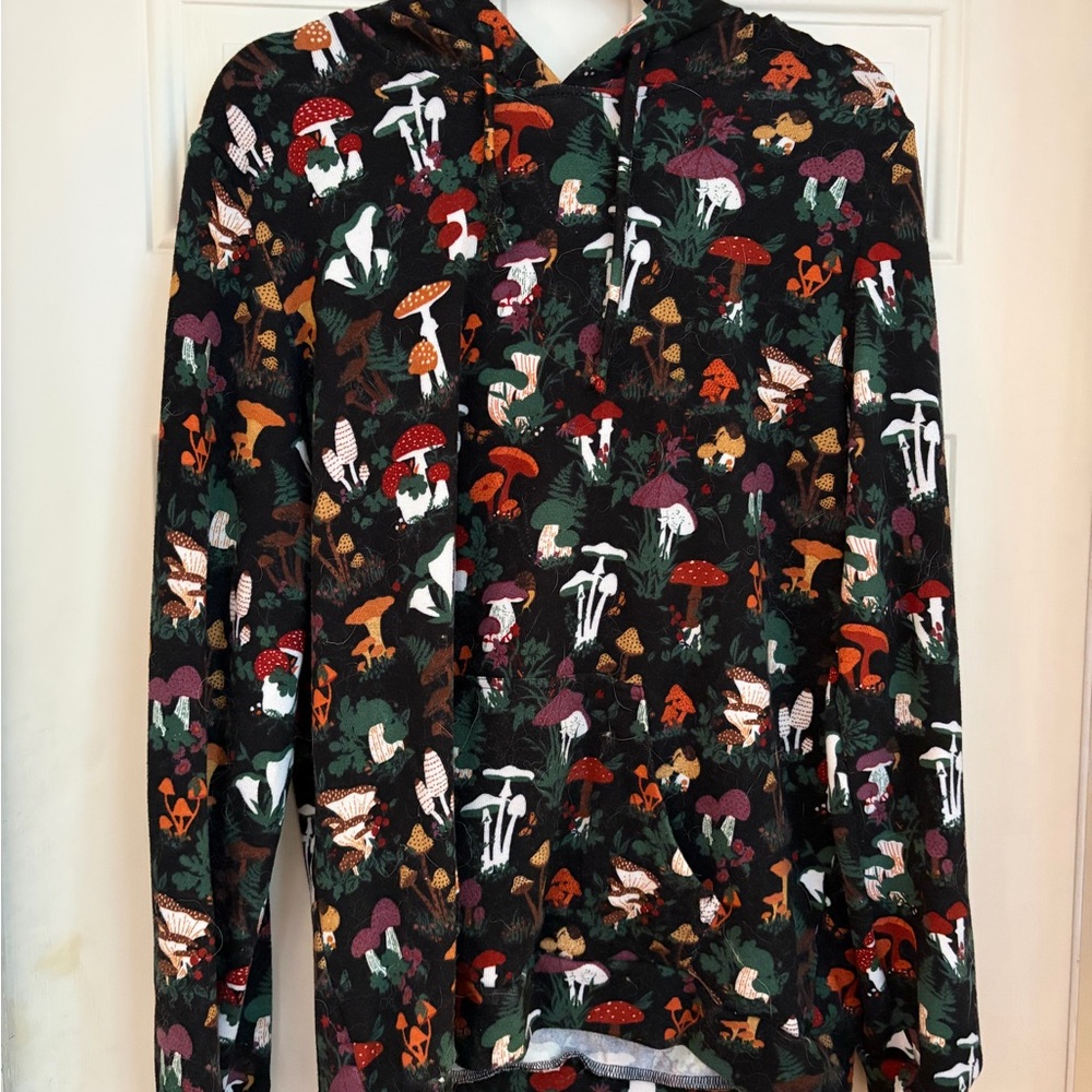 Colorful Mushroom Print Hoodie